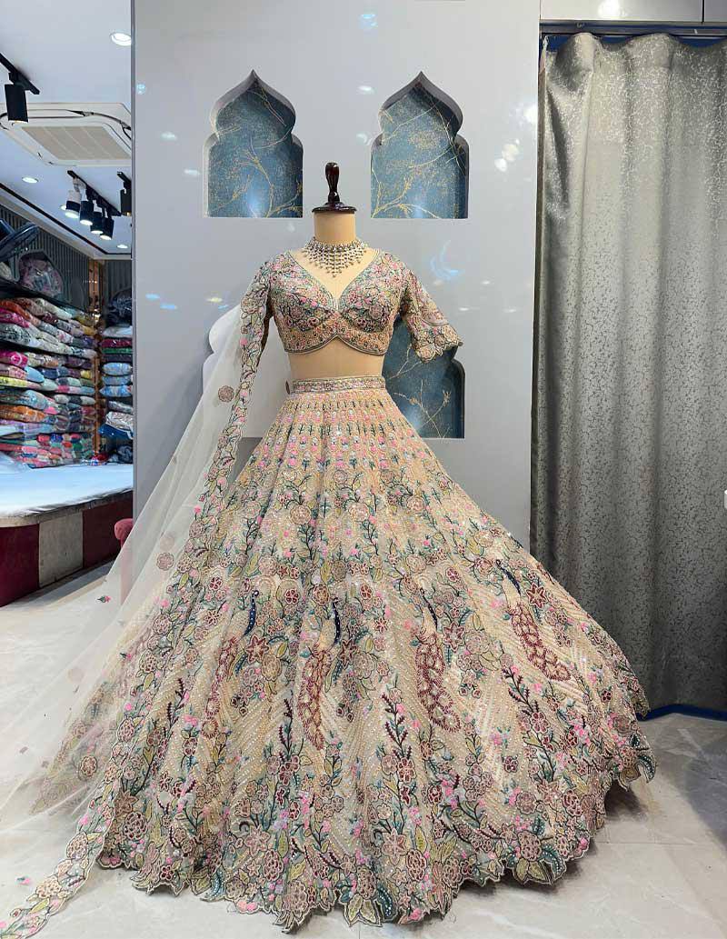 Women's Twinkle Silk Lehenga Choli - Sequins and Embroidery Work