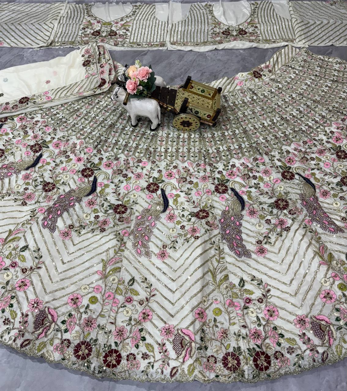 Women's Twinkle Silk Lehenga Choli - Sequins and Embroidery Work