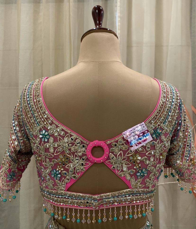 Multicolour Colour lehenga with Full Mirror Work and  designer blouse perfect match for you