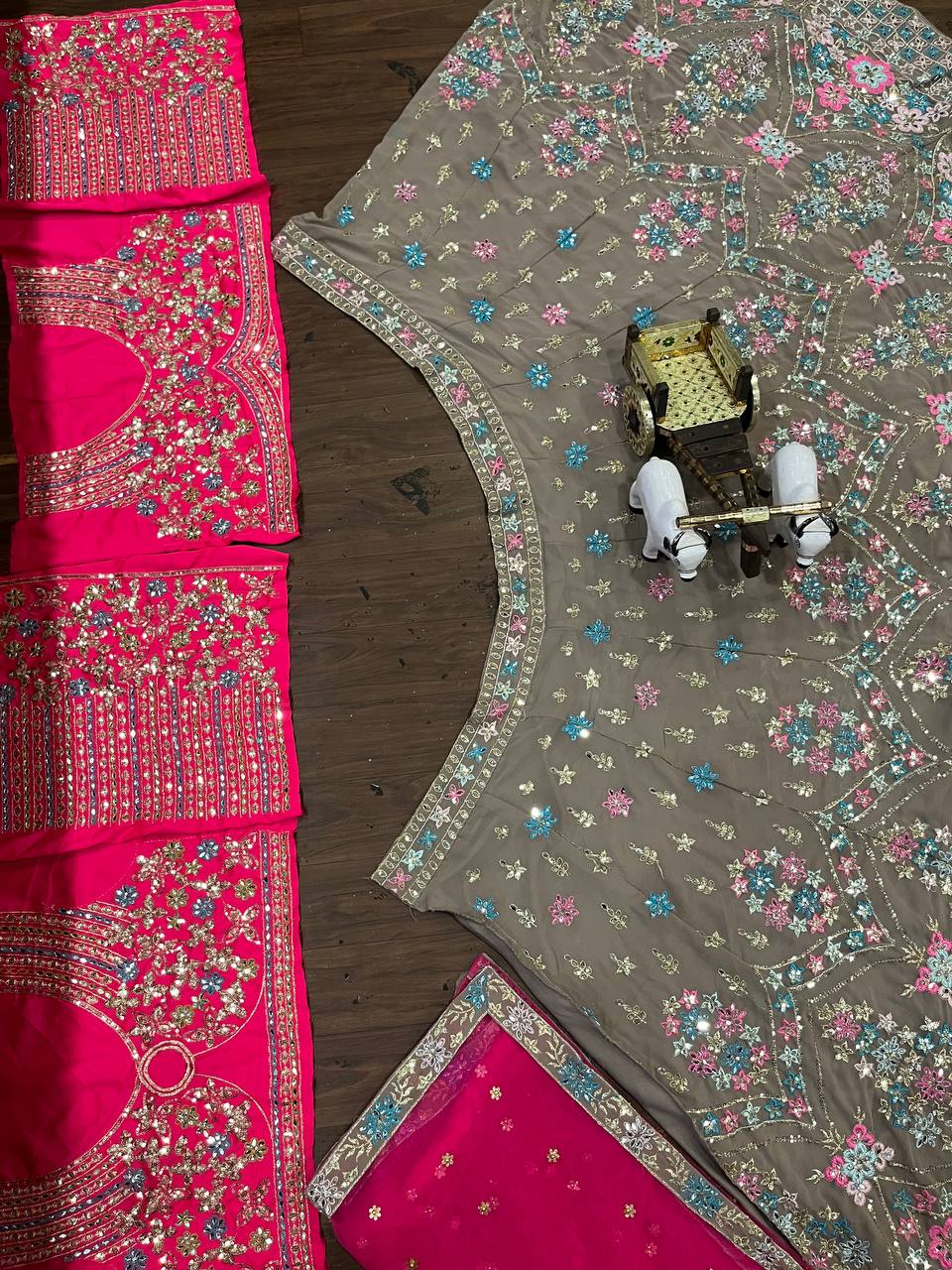 Multicolour Colour lehenga with Full Mirror Work and  designer blouse perfect match for you