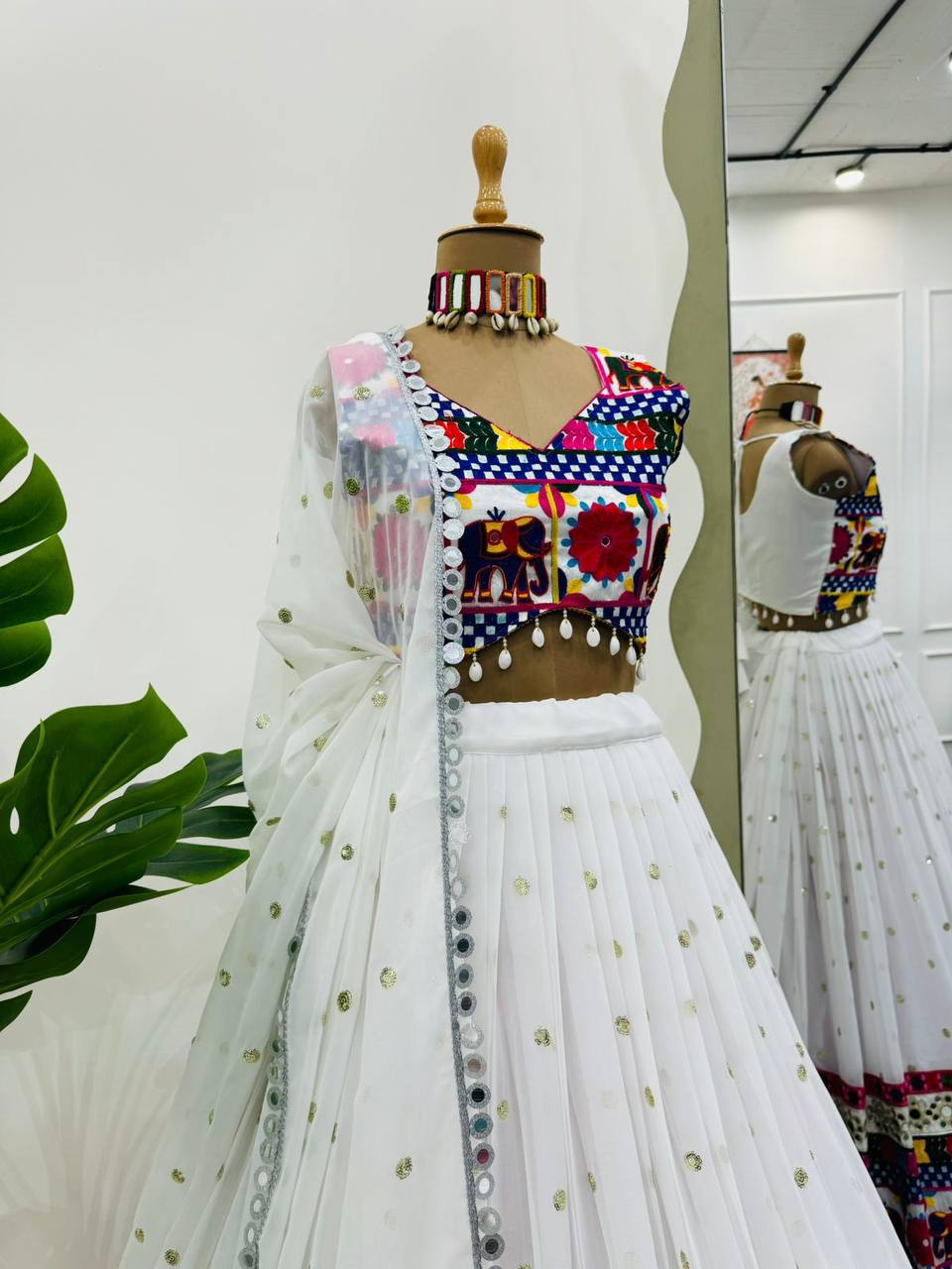Faux Georgette Lehenga Choli Set Navratri