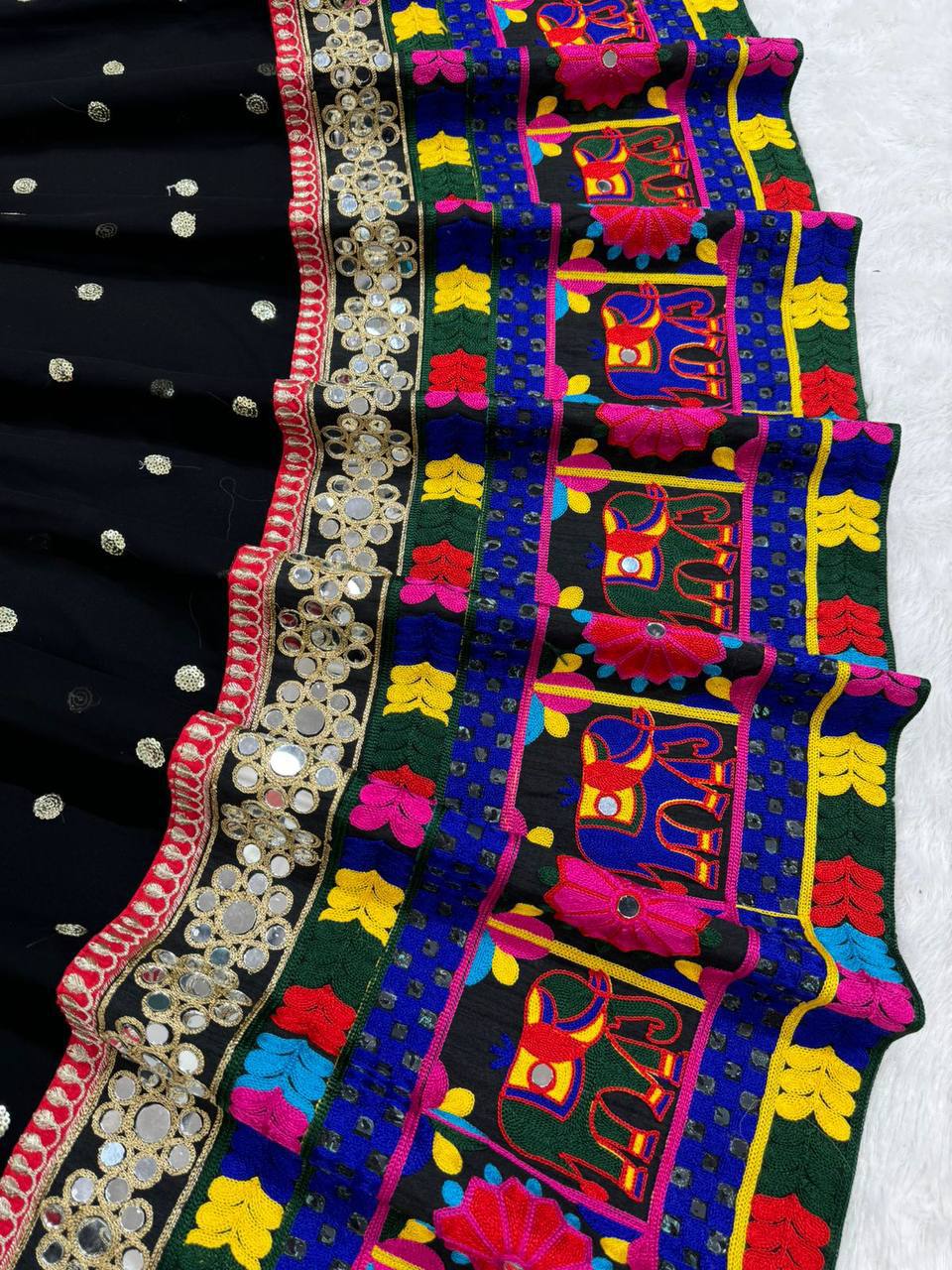 Faux Georgette Lehenga Choli Set Navratri