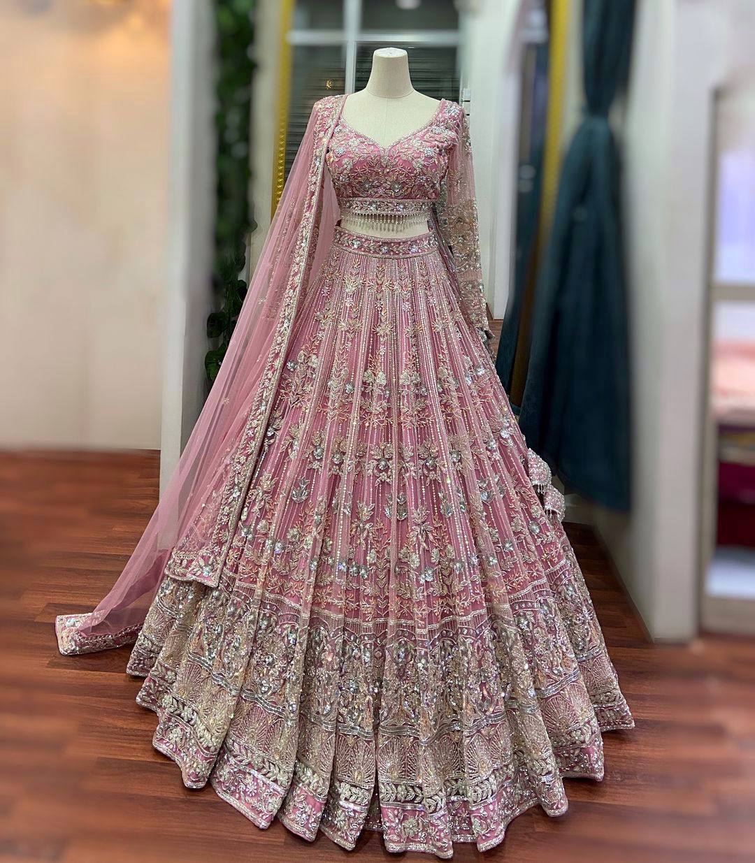 Trending Lehenga with  Embroidery Sequins Work With Cancan & Canvas Patta work and designer blouse perfect fit for you