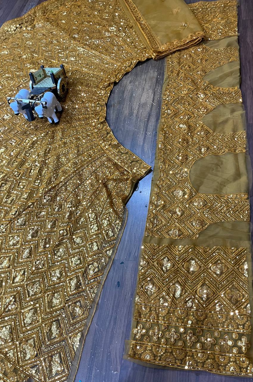 Elegant Soft Net Lehenga Choli withK Floral Embroidery