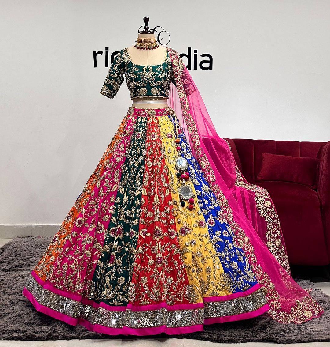 Rangoli Royale Multi-Panel Embroidered Lehenga Choli