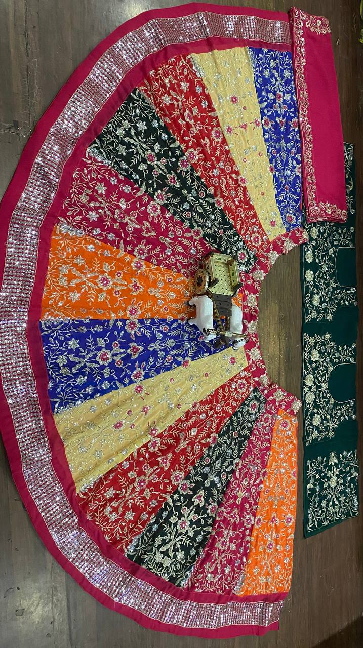 Rangoli Royale Multi-Panel Embroidered Lehenga Choli