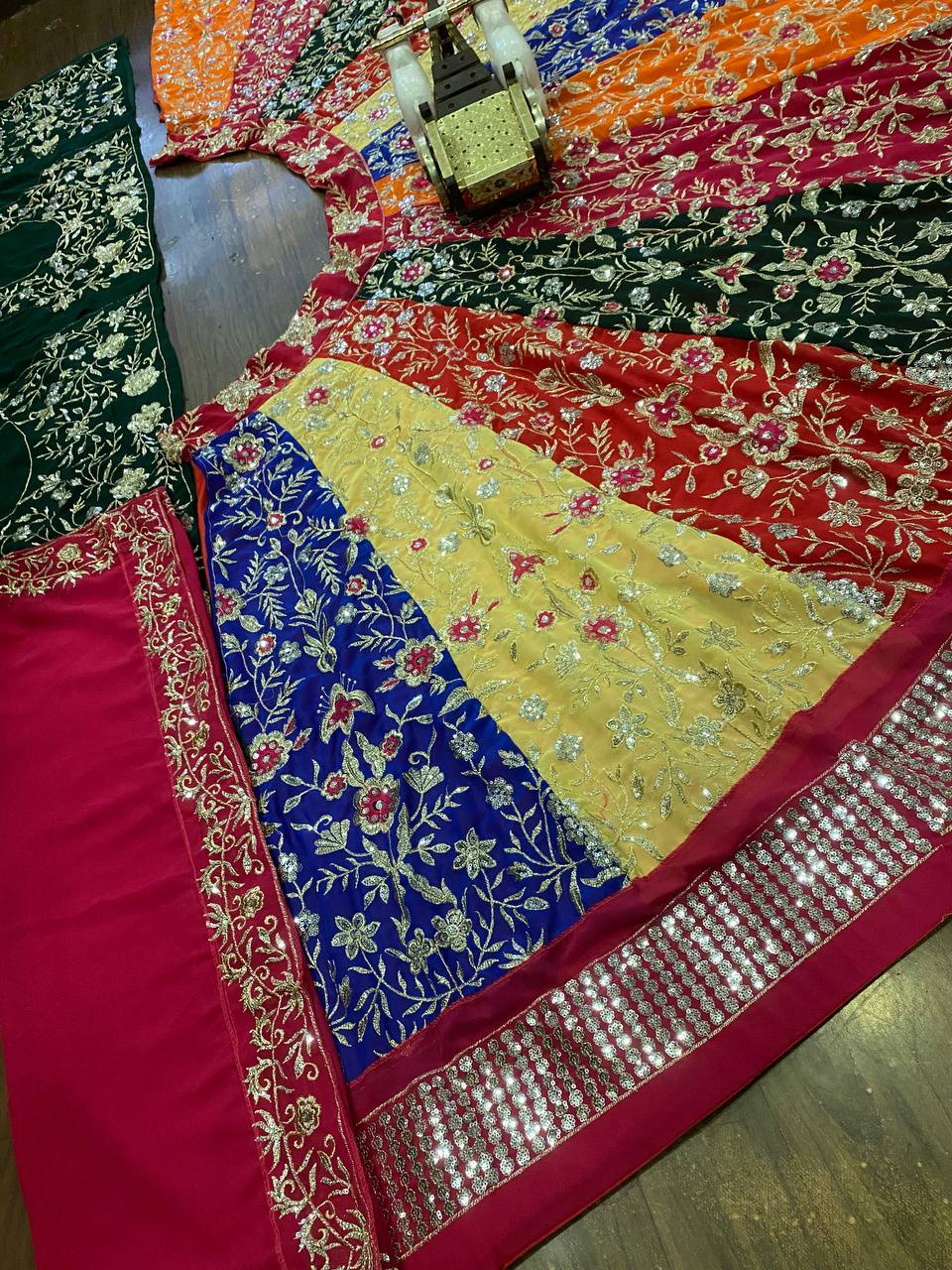 Rangoli Royale Multi-Panel Embroidered Lehenga Choli