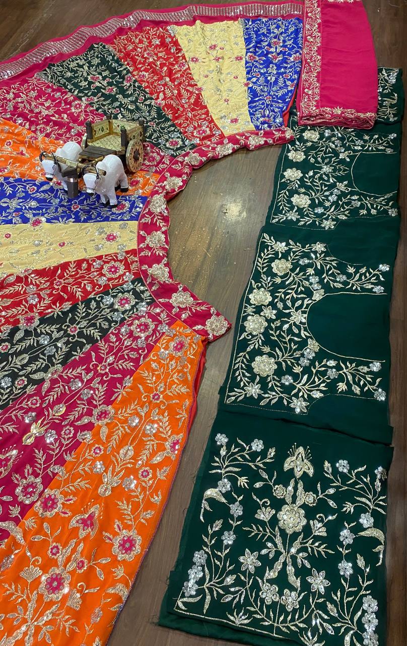 Rangoli Royale Multi-Panel Embroidered Lehenga Choli