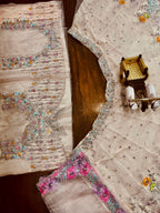 Multi-Color Embroidered Lehenga Set with 3D Floral and Sequin Work