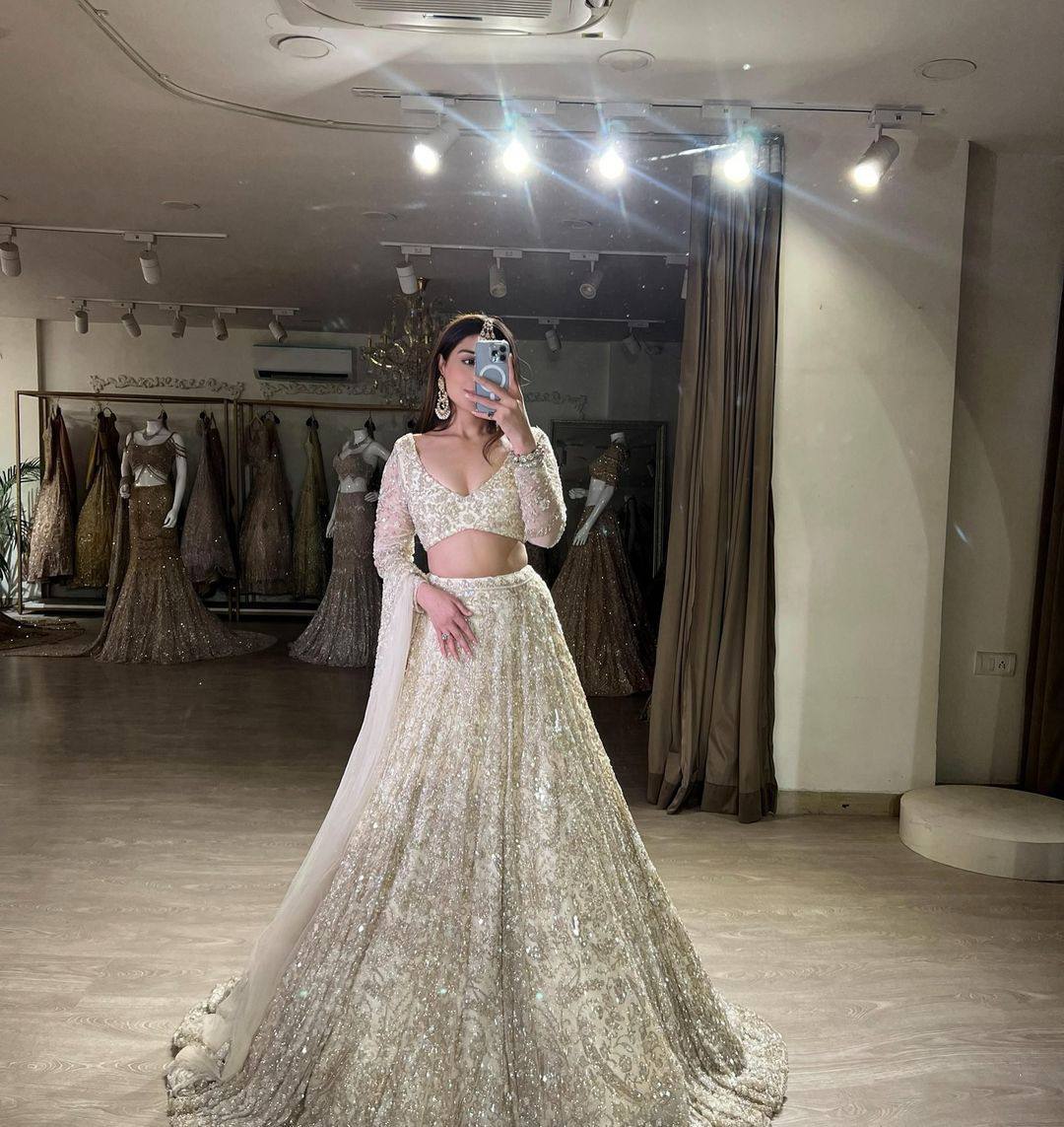 Luxurious Faux Georgette Lehenga with Sequins Embroidery & Dupatta – Perfect for Weddings & Party Wear