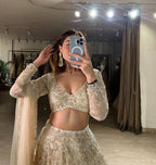 Ivory Grace Sequins & Thread Embroidered Lehenga Choli
