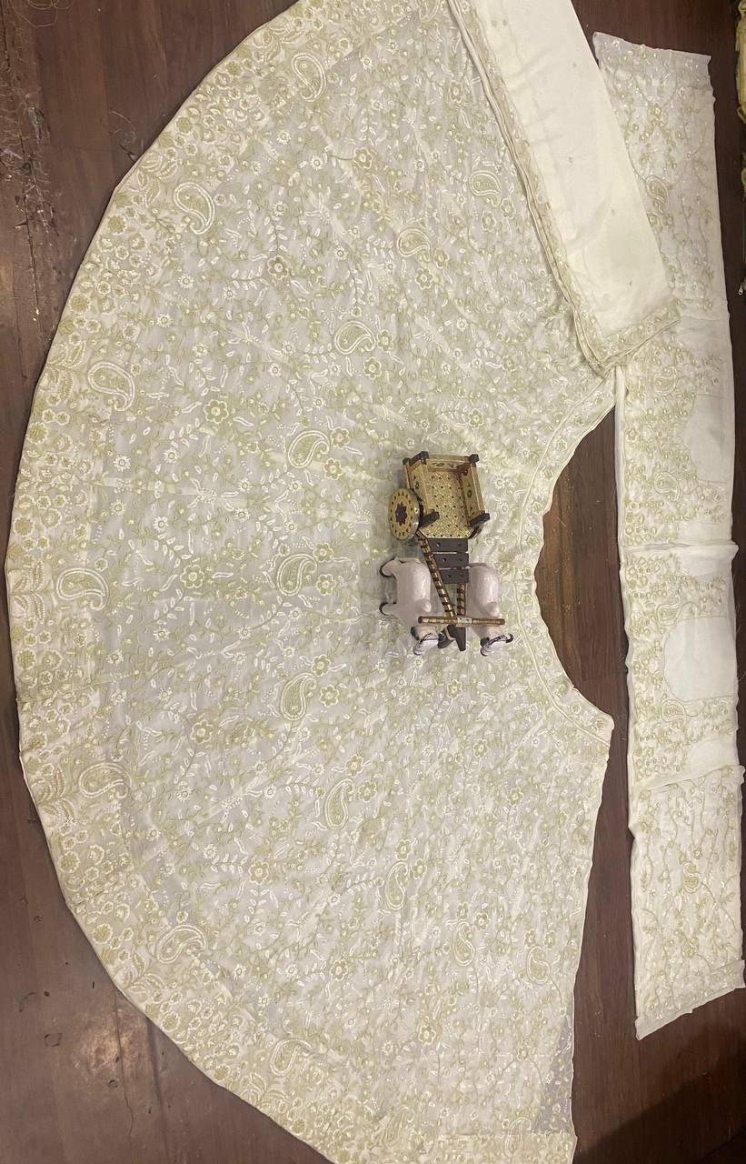 Ivory Grace Sequins & Thread Embroidered Lehenga Choli