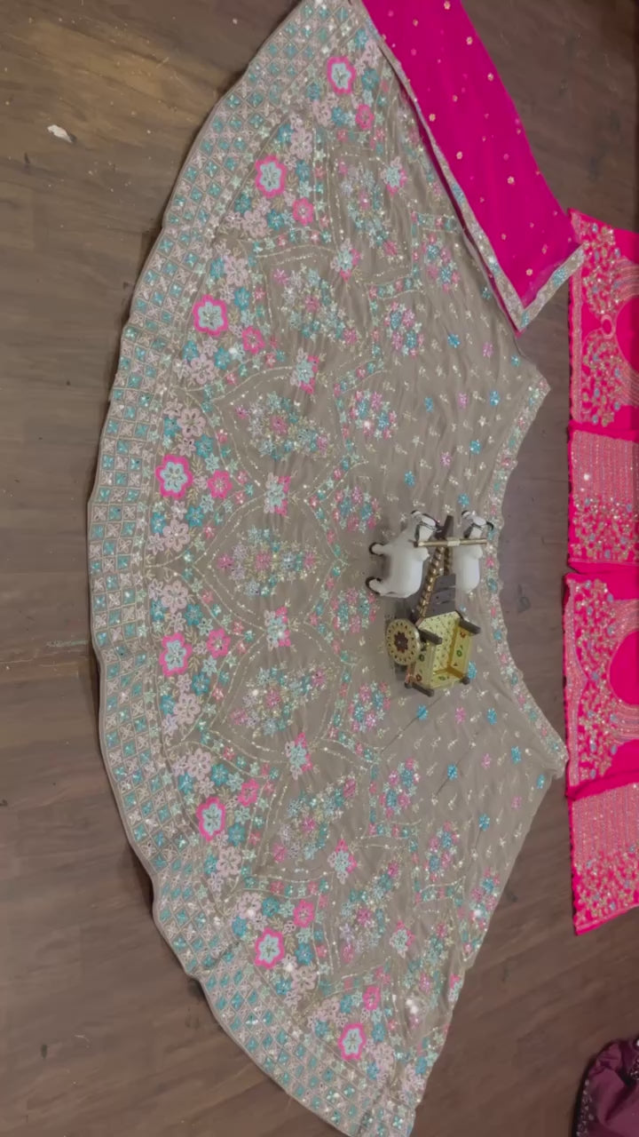 Multicolour Colour lehenga with Full Mirror Work and  designer blouse perfect match for you