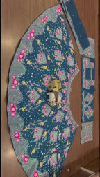 Butterfly Net Lehenga Choli with Sequins Embroidery & Blouse – Semi-Stitched Sider Lehenga