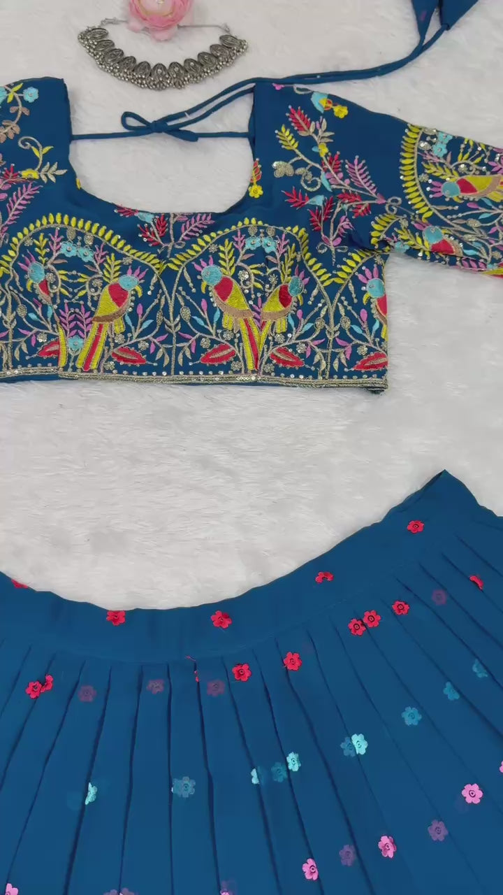 Faux Georgette Lehenga Choli Set