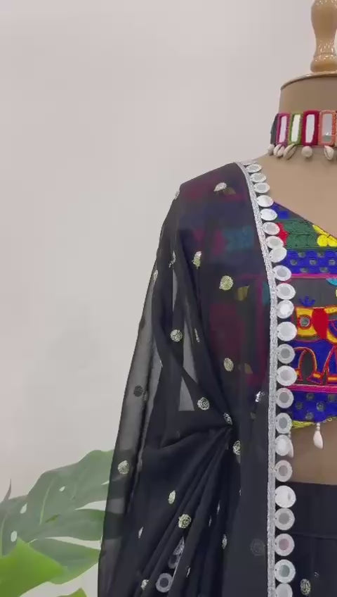Faux Georgette Lehenga Choli Set Navratri