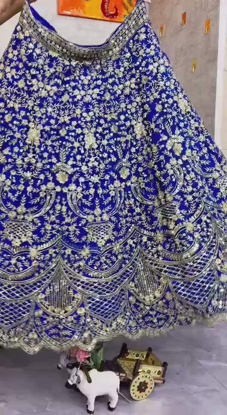 Women's Twinkle Silk Lehenga Choli - Sequins & Embroidery Work
