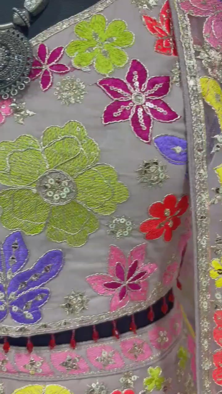 Semi-Stitched Lehenga Choli Set - 3.5m Flare with Heavy Embroidery