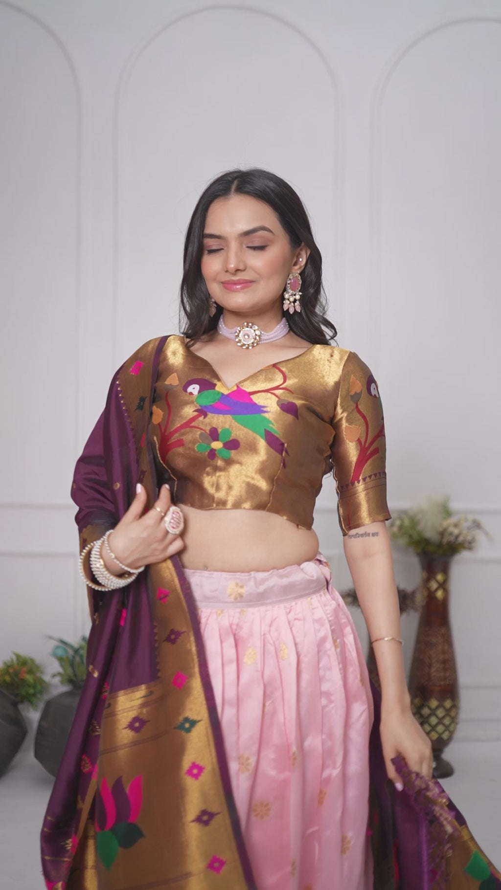 ✨ "Heavy Jacquard Lichi Silk Lehenga Choli with Zari Weaving (Stitched Upto Size 44) | Wedding & Party Wear 🌹"