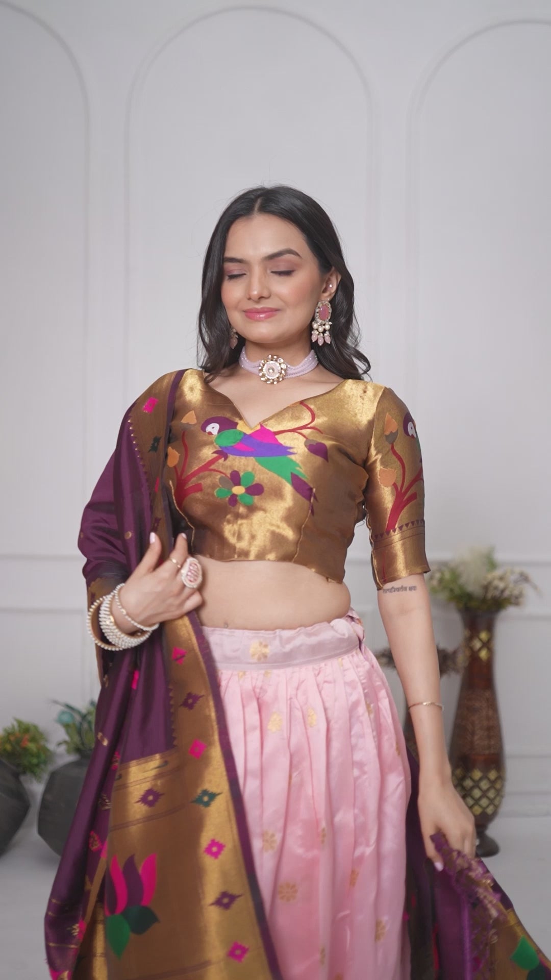 ✨ "Heavy Jacquard Lichi Silk Lehenga Choli with Zari Weaving (Stitched Upto Size 44) | Wedding & Party Wear 🌹"
