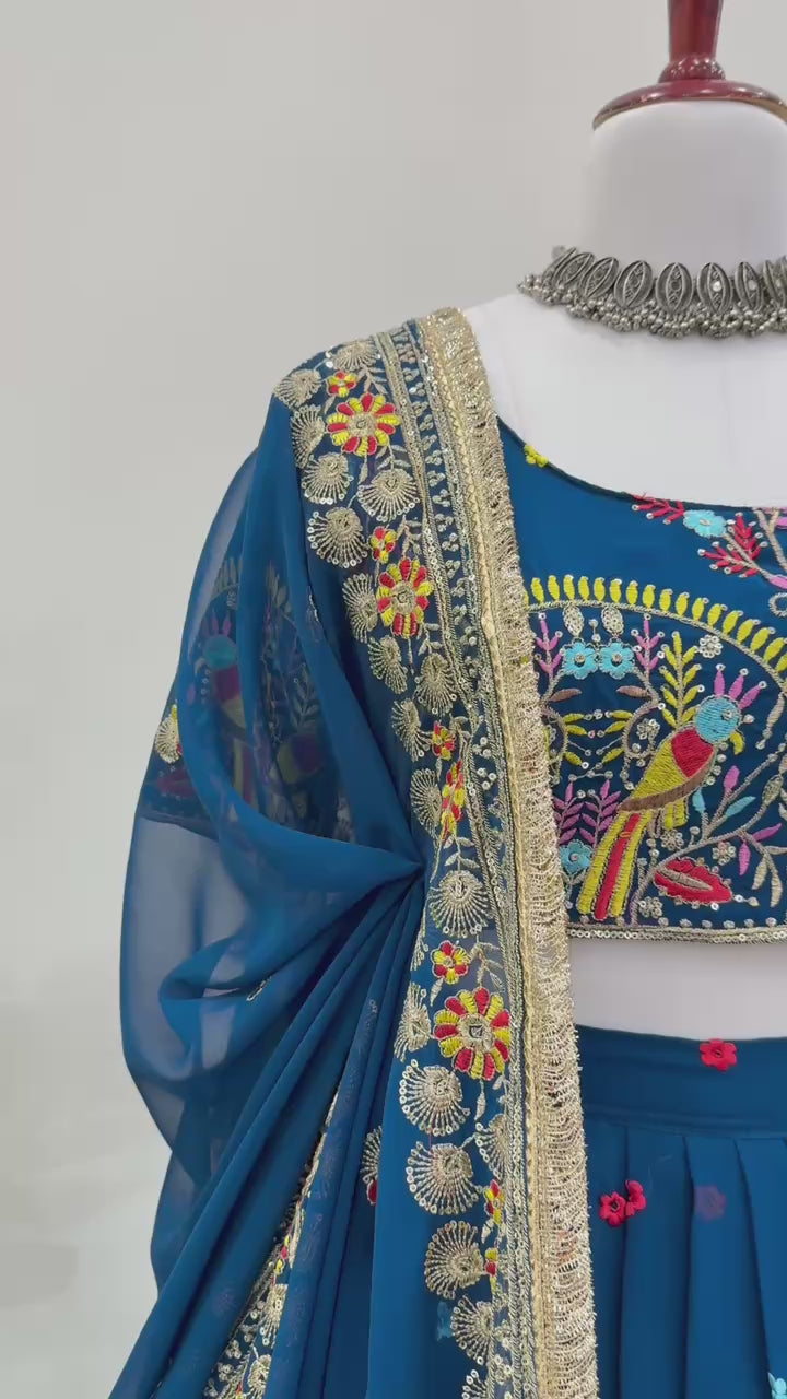 Faux Georgette Lehenga Choli Set