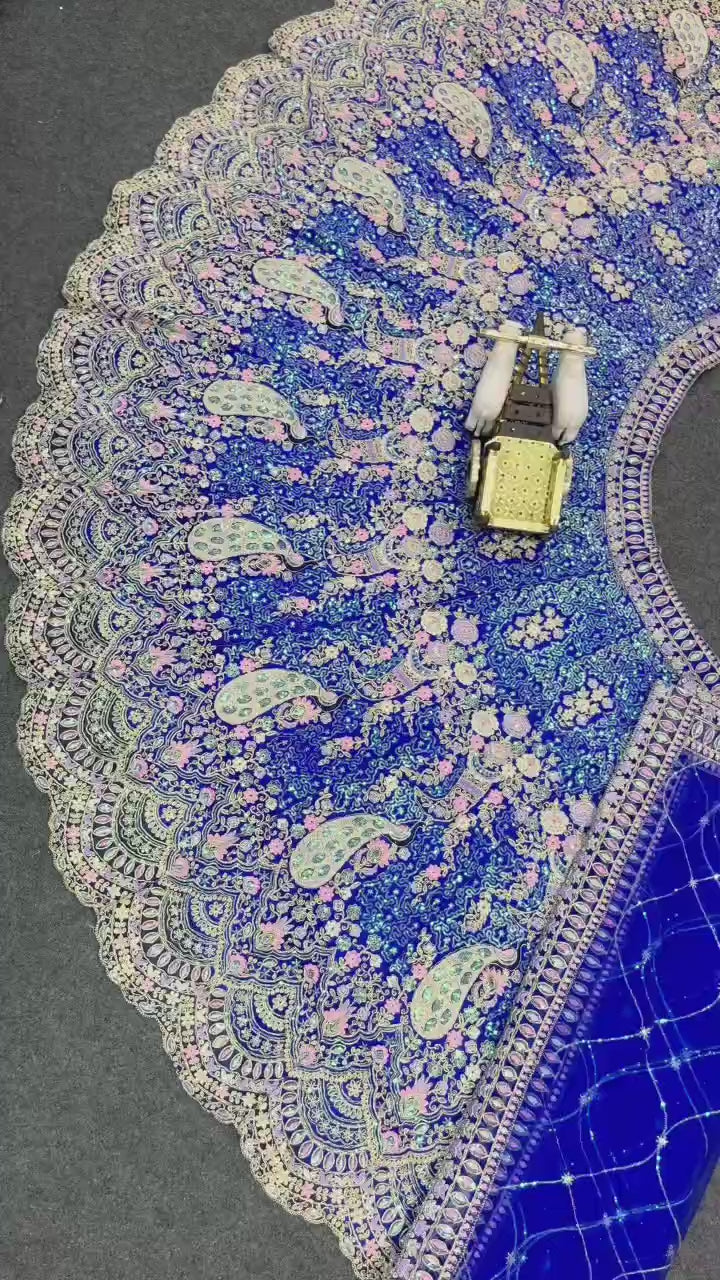 Purple colour premium Coding Sequins work and designer blouse perfect fit for you