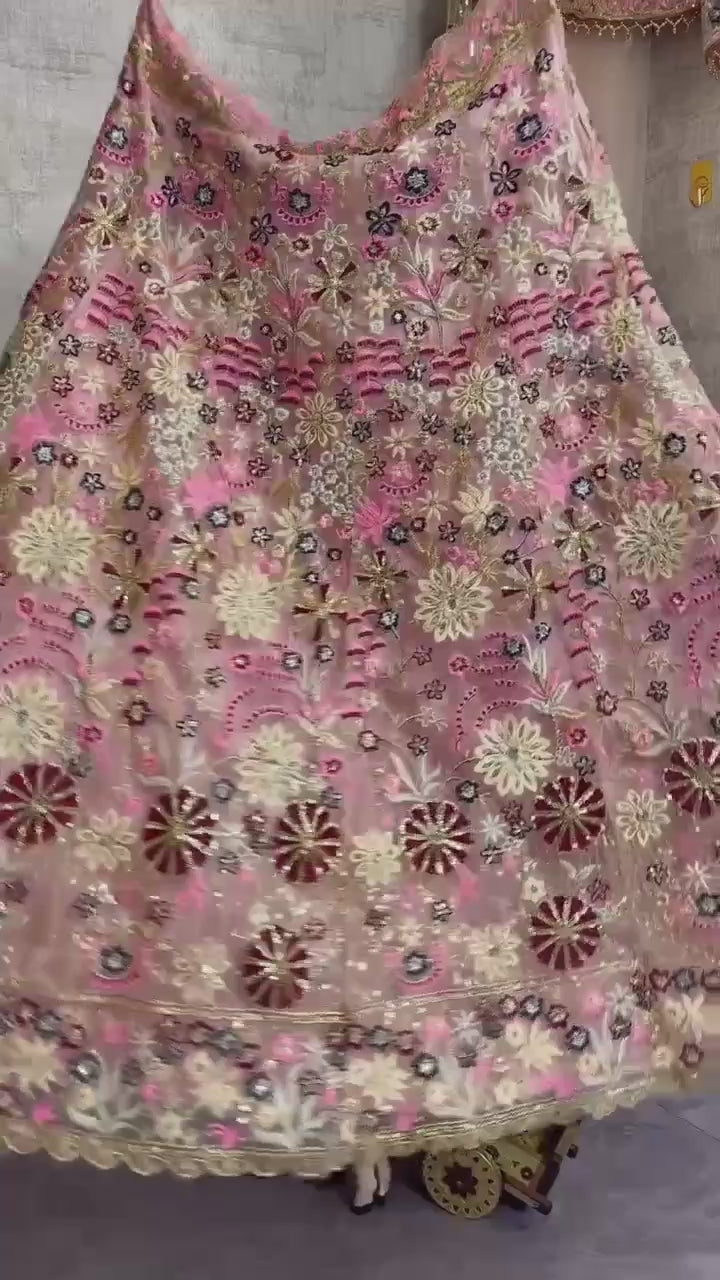 Faux Georgette Lehenga Choli Set | Thread & Sequence Embellishment