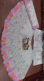 Multi-Color Embroidered Lehenga Set with Floral and Sequin Work